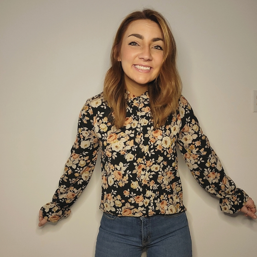 Long Sleeve Floral Blouse